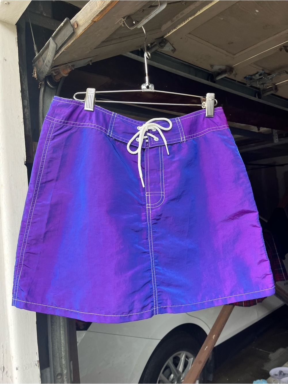 Vintage Irridecent Purple Women's Drawstring Skirt